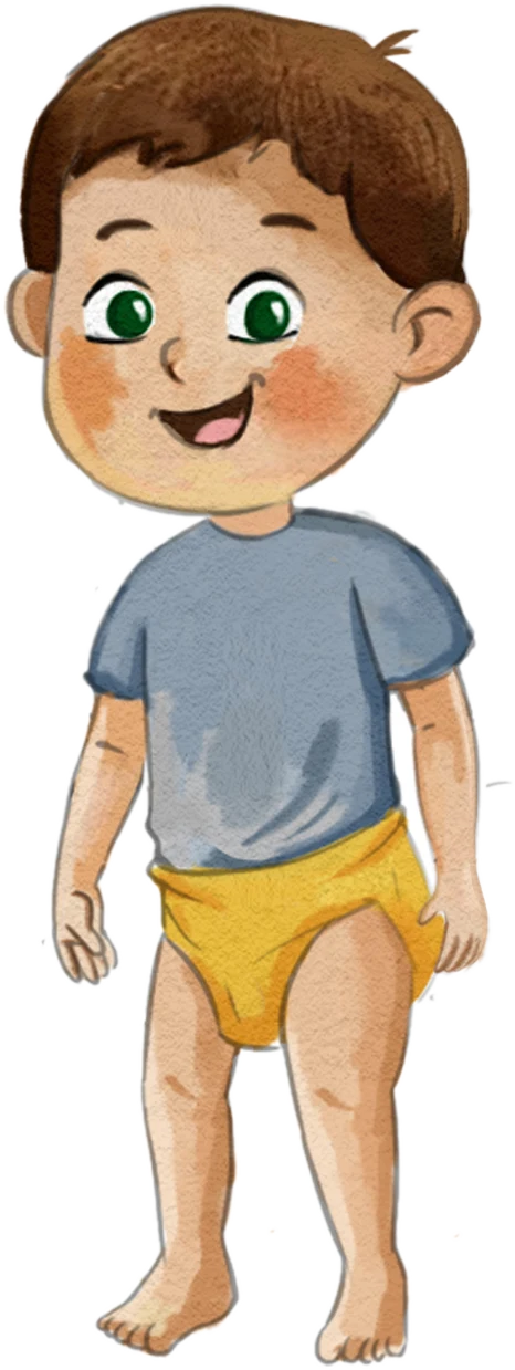 Rodney, a little boy with green eyes